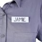 15-Pack Blank Name Tag Pin Badges, White Blank Name Tags for Employee ID Badges,