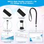 100Pcs Clear Plastic Horizontal Name Tags Badge ID Card Holders and 100Pcs Black