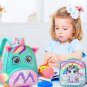 3PCS Toddler Backpack for Girls, 12â Unicorn Sequins Preschool Bookbag and Lunch
