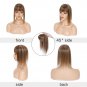 S-Noilite 150% Density Human Hair Toppers with Bangs Mono Base Clip in Topper To