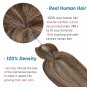 S-Noilite 150% Density Human Hair Toppers with Bangs Mono Base Clip in Topper To