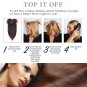 S-Noilite 150% Density Human Hair Toppers with Bangs Mono Base Clip in Topper To