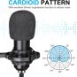 USB Condenser Microphone, Plug & Play Professional Cardioid Studio Mic Kit Shock