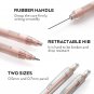 6 PCS Pastel Mechanical Pencil 0.5 & 0.7 Mm with Case for School, with 12 Tubes