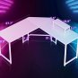 L Shaped Gaming Desk, 51 Inch Computer Desk with Monitor Stand, PC Gaming Desk,