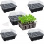 5-Pack Seed Starter Tray Seedling Kits,Plant Starter Kit with Adjustable Humidit