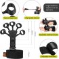Grip Strength Trainer Kit (5 Pack) with Finger Exerciser, Hand Grip Strengthener