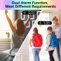 Projection Alarm Clock, 180° Projector Alarm Clock on Ceiling, 7.4â Large Mirror