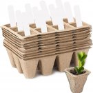 10 Pack Seed Starter Kit, 120Cell Compostable Planter Nursery Pots, Organic Biod