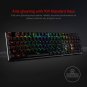 K556 RGB LED Backlit Wired Mechanical Gaming Keyboard, 104 Keys Hot-Swap Mechani
