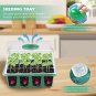 YKUNIR Seed Starter Tray-5 Packs 60 Cells Thicken Seed Starter Kit for Beginner