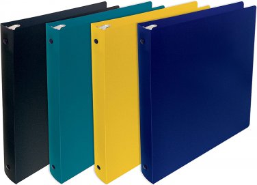Better Office Products, 3 Ring Poly Binder with Pocket, 1 Inch, Letter Size, 4 P