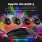 M801 Gaming Mouse LED RGB Backlit MMO 9 Programmable Buttons Mouse with Macro Re