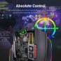 M801 Gaming Mouse LED RGB Backlit MMO 9 Programmable Buttons Mouse with Macro Re