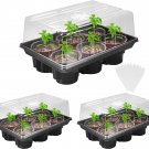 Seed Starter Tray,3 Packs Seed Tray with Humidity Dome,Black Seed Starter Kits w