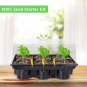 Seed Starter Tray,3 Packs Seed Tray with Humidity Dome,Black Seed Starter Kits w