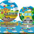 49 PCS Back to School Supplies, Serve 24 First Day of School Disposable Plates S
