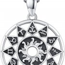 Sun Leo Pendant Necklace 925 Sterling Silver Vintage Sunsign Necklace Astrology
