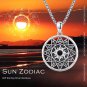 Sun Leo Pendant Necklace 925 Sterling Silver Vintage Sunsign Necklace Astrology