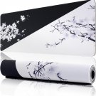 11.8X31.5 Inches Large Japanese Cherry Tree Gaming Mouse Pad Mat with Stitched E