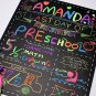 Personalized First Day and Last Day of School Sign 13" X 16" Large Chalkboard St