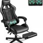 Black Gaming Chairs with Footrest, Ergonomic Gamer Chair, Home Office Chair,Pc C
