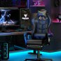 Black Gaming Chairs with Footrest, Ergonomic Gamer Chair, Home Office Chair,Pc C