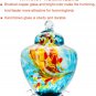 Hummingbird Feeder with Perch - Hand Blown Glass - Blue - 38 Fluid Ounces Hummin