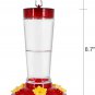 Hummingbird Feeder, 10 Onces Fluid Flower Bird Feeder for Outdoors (Red and Yell