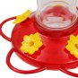 Hummingbird Feeder, 10 Onces Fluid Flower Bird Feeder for Outdoors (Red and Yell