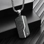 18K Gold Iced Out Dog Tag Necklace for Men, Women 316L Stainless Steel Cuban Lin
