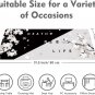 Black and White Cherry Blossom Gaming Mouse Pad, Anime Large Mouse Pad Extended