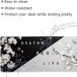 Black and White Cherry Blossom Gaming Mouse Pad, Anime Large Mouse Pad Extended
