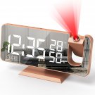 Projection Alarm Clock for Bedroom Digital Alarm Projector Clock with LED Screen