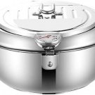 Stainless Steel Deep Fryer Pot Tempura Fryer Pan, Temperature Control Mini Fryin
