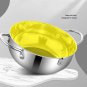 Stainless Steel Deep Fryer Pot Tempura Fryer Pan, Temperature Control Mini Fryin
