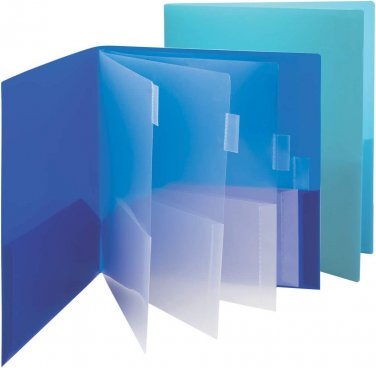 Smead 10-Pocket Organizer, Letter Size, 2 per Pack, 1 Each of Dark Blue and Teal