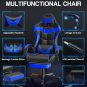 Blue Gaming Chair with Footrest,Gaming Computer Chair, Office Gaming Chair Ergon
