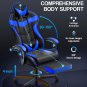 Blue Gaming Chair with Footrest,Gaming Computer Chair, Office Gaming Chair Ergon