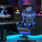 Blue Gaming Chair with Footrest,Gaming Computer Chair, Office Gaming Chair Ergon