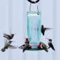 Glass Hummingbird Feeder for Outdoors Wild Bird Feeder with 6 Feeding Ports Hang