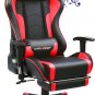 Gaming Chair with Footrest Speakers Video Game Chair Bluetooth Music Heavy Duty