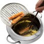 304 Stainless Steel Deep Fryer Pot, Frying Chicken Pot, Tempura Deep Fryer with