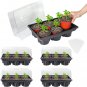Seed Starter Tray with 4 Inch Nursery Pots, 5-Pack Seedling Starter Kits with Hu
