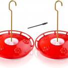 Hummingbird Feeder for Outdoors Hanging, 2 Pack, Leak-Proof, Easy to Clean and R