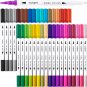 Dual Brush Marker Pens for Coloring Books, Tanmit Fine Tip Coloring Marker & Bru