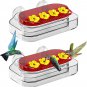 2 Pack Window Hummingbird Feeders, Strong Suction Cups Hummingbird Feeder, Plast