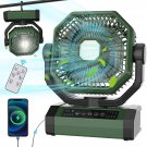 Rechargeable Fan with Auto Oscillating & Remote & Timer & LED Light, 20000Mah 9-
