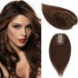 Hair Toppers for Women Real Human Hair Topper No Bangs 6 Inch #4 Medium Brown Si