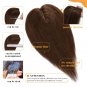 Hair Toppers for Women Real Human Hair Topper No Bangs 6 Inch #4 Medium Brown Si
